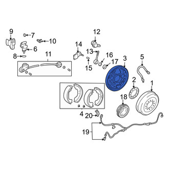 Toyota OE - Rear Left Brake Backing Plate