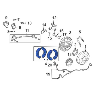 Toyota OE - Rear Drum Brake Shoe