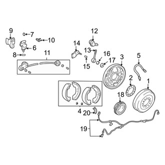 Toyota OE - Rear Suspension - Brake Components (4WD)