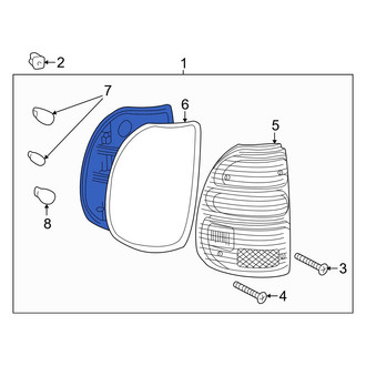 Toyota OE - Rear Left Tail Light Assembly