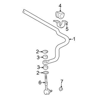 Toyota OE - Front Suspension - Stabilizer Bar & Components