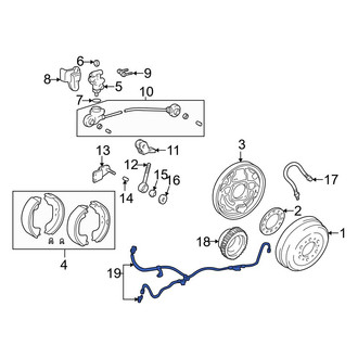 Toyota OE - Rear ABS Wheel Speed Sensor Wiring Harness