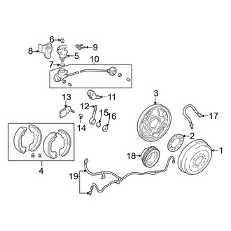 Toyota OE - Rear Suspension - Brake Components