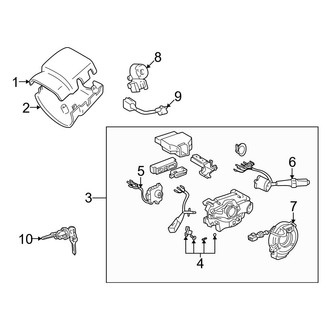 Toyota OE - Steering Column - Shroud, Switches & Levers (Floor Shift, W/O Tilt), (Automatic Tr)