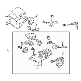 Toyota OE - Steering Column - Shroud, Switches & Levers (Floor Shift, With Tilt), (Automatic Tr)