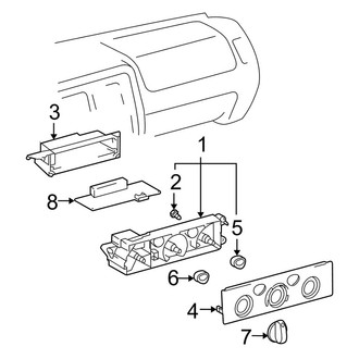 Toyota OE - Instrument Panel Components (A/C & Heater Control)