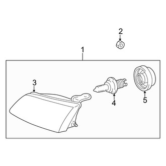 Toyota OE - Front Lamps - Headlamp Components