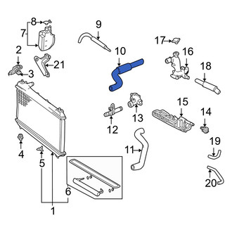 Toyota OE - Upper Radiator Coolant Hose