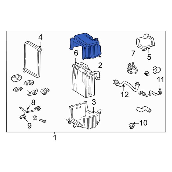 A/C Evaporator Core Case