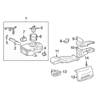 Toyota OE - Air Conditioner & Heater - Heater Components (Rear, With Dual Rear Doors), (CE / LE)