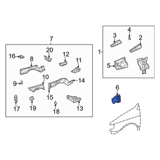 Toyota OE - Right Fender Apron Seal