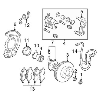 Toyota OE - Front Suspension - Brake Components