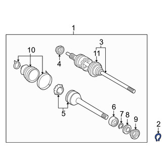 Toyota OE - Front Drive Axle Shaft Snap Ring