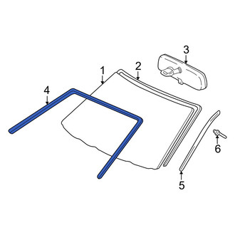 Toyota OE - Front Upper Windshield Molding