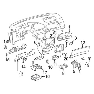 Toyota OE - Instrument Panel Components (Glove Box & Lower Trim)