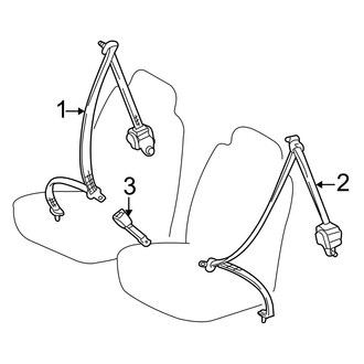 Toyota OE - Restraint Systems - Rear Seat Belts (2nd Row Captains Chairs)