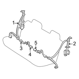 Toyota OE - Restraint Systems - Rear Seat Belts (3rd Row)