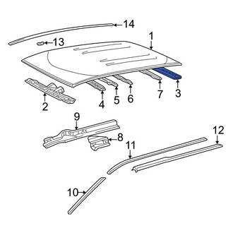 Toyota OE - Rear Roof Header Panel