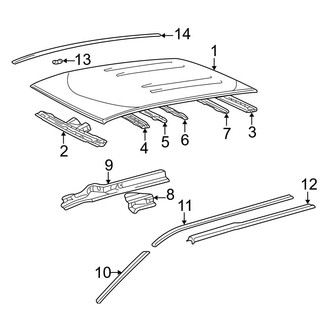 Toyota OE - Roof & Components (W/O Sunroof)