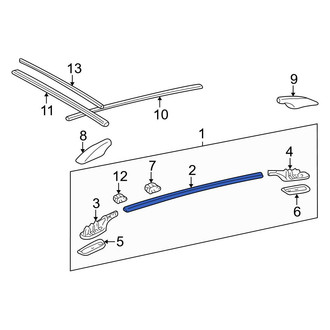 Toyota OE - Right Roof Luggage Carrier Side Rail