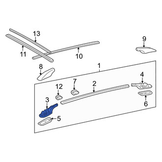 Toyota OE - Front Left Roof Luggage Carrier Side Rail Bracket