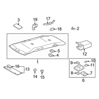 Toyota OE - Roof - Interior Trim (W/O Sunroof)