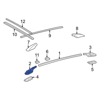 Toyota OE - Front Right Roof Luggage Carrier Side Rail Bracket