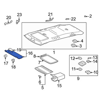 Toyota OE - Left Sun Visor
