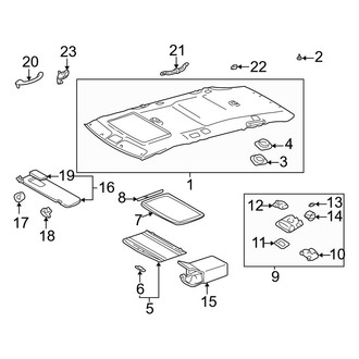 Toyota OE - Roof - Interior Trim (With Sunroof)