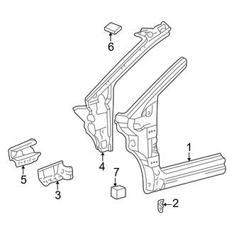 Toyota OE - Pillars, Rocker & Floor - Hinge Pillar