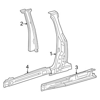 Toyota OE - Pillars, Rocker & Floor - Center Pillar & Rocker (With Dual Doors)
