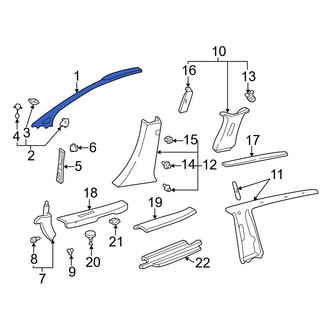 Toyota OE - Left Body A-Pillar Trim Panel