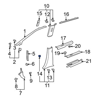 Toyota OE - Lower Body B-Pillar Trim Panel Insert