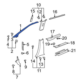 Toyota OE - Right Body A-Pillar Trim Panel