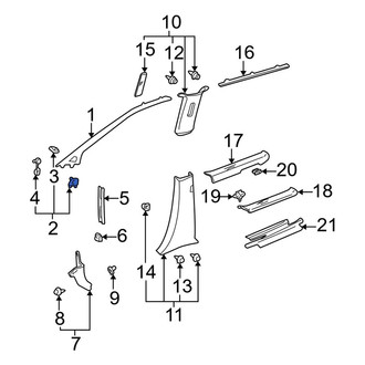 Toyota OE - Left Body A-Pillar Trim Panel Cap