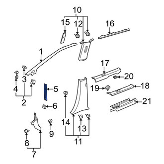 Toyota OE - Left Body A-Pillar Trim Panel Insert