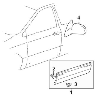 Toyota OE - Front Door - Outside Mirrors