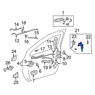 Toyota OE - Front Left Door Lock Cylinder