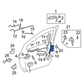 Toyota OE - Front Left Door Latch Assembly