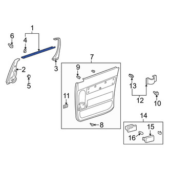 Toyota OE - Left Upper Door Window Molding