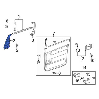 Toyota OE - Front Right Door Window Molding