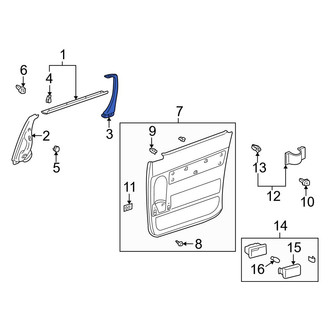 Toyota OE - Rear Left Door Window Molding