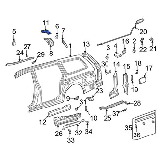 Toyota OE - Rear Left Quarter Panel Gutter