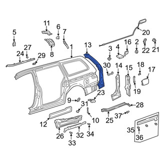 Toyota OE - Right Outer Body D-Pillar
