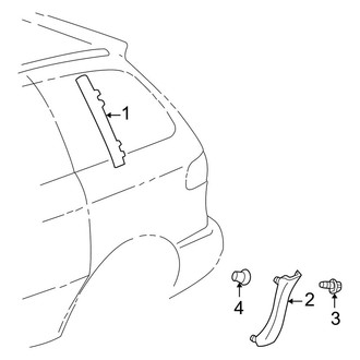Toyota OE - Uniside - Exterior Trim (With Sliding Doors)