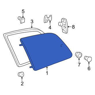 Toyota OE - Rear Left Quarter Glass