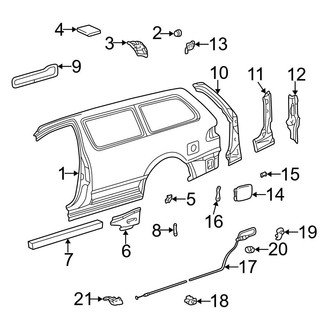Toyota OE - Side Panel & Components (Left Side, W/O Dual Doors), (CE / LE)