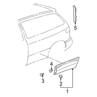 Toyota OE - Side Panel - Exterior Trim (Left Side, W/O Dual Doors), (CE / LE)