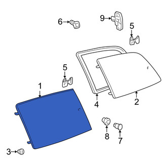 Toyota OE - Rear Left Sliding Door Glass