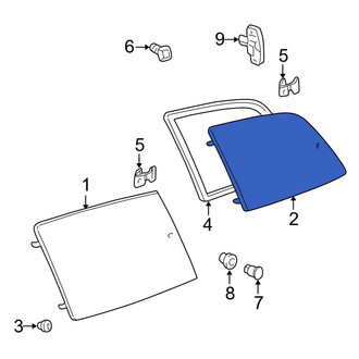 Toyota OE - Rear Left Quarter Glass